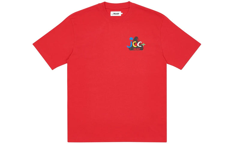 Men's PALACE JCDC2 Back Printing Short Sleeve Red PAL-SS20-040