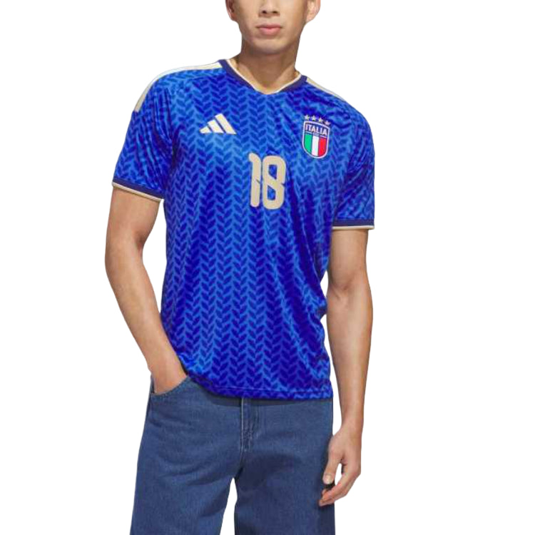 adidas Italy 26 Home Barella Jersey Asia Sizing 'Bold Blue' KW7734