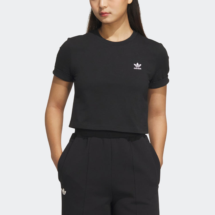 (WMNS) adidas Adiclub Crop Top Asia Sizing 'Black' IP1795