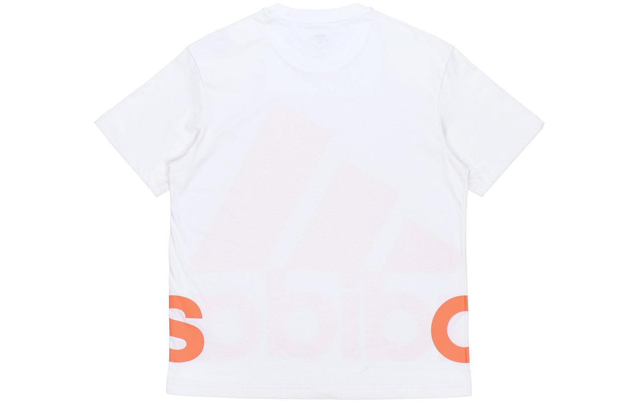 adidas FAV BL TEE Round-neck Short-sleeve Tee Men White/Orange GK3326