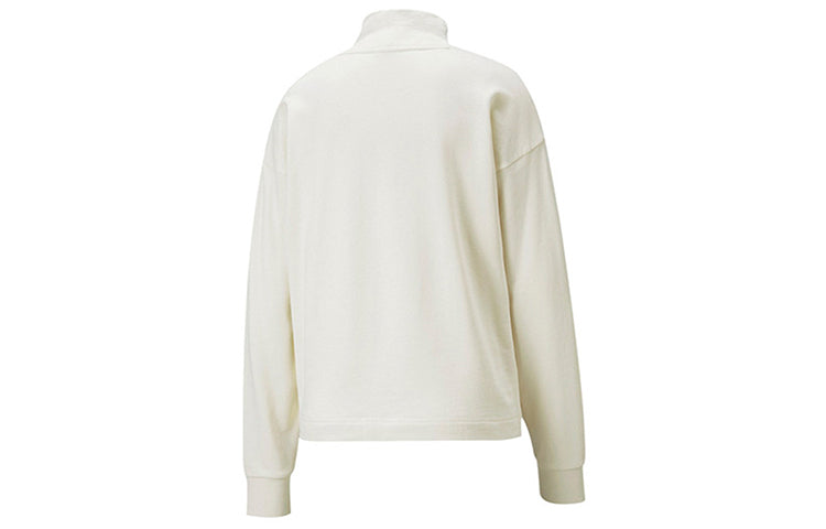 (WMNS) PUMA Long Sleeve Sweater 'White' 847686-73
