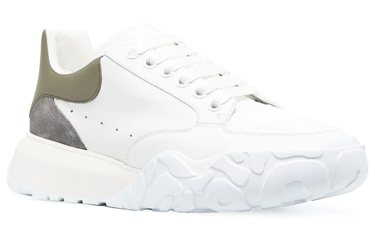 Alexander McQueen Court Trainer 'Beige White Olive Green' 705117WID6H8863