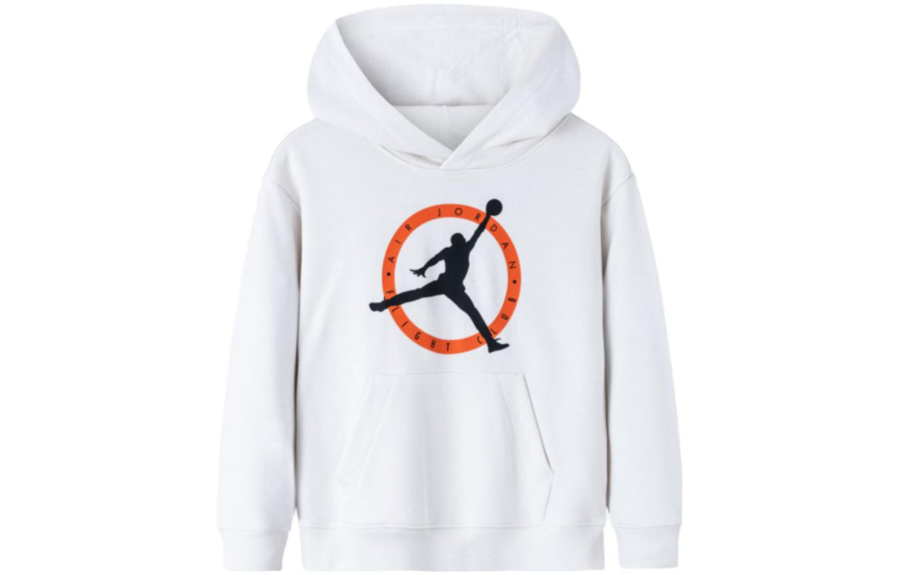 (GS) Air Jordan Official Authentic Velvet Sports Hoodie 'White' FJ5789-030