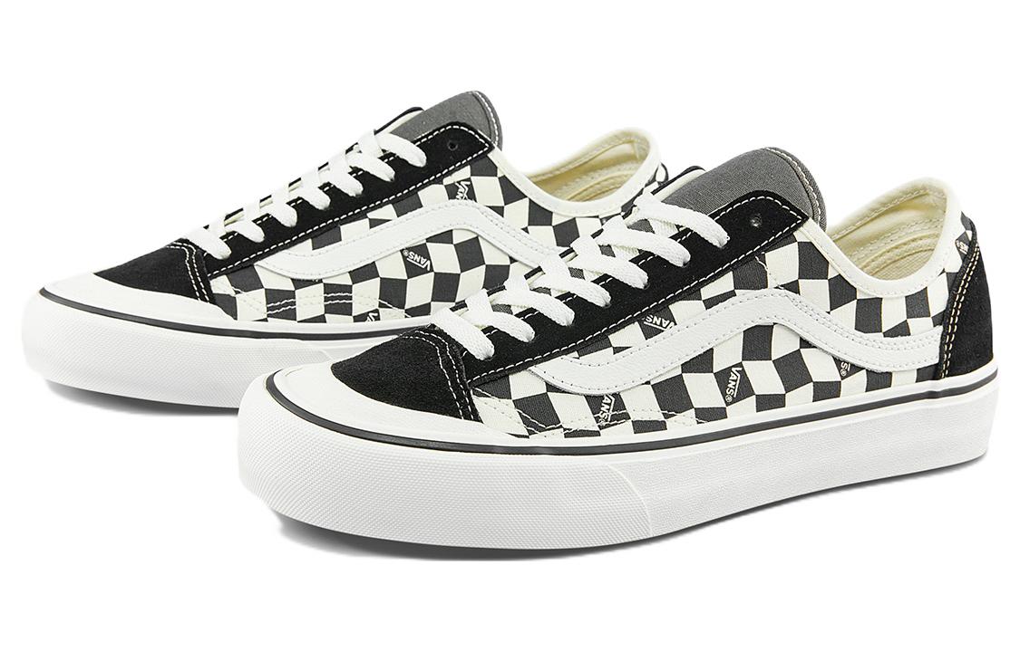Vans Style 136 Decon Vr3 SF Casual Low Top Skateboarding Shoes Unisex Black White Grid VN0A4BX91KP