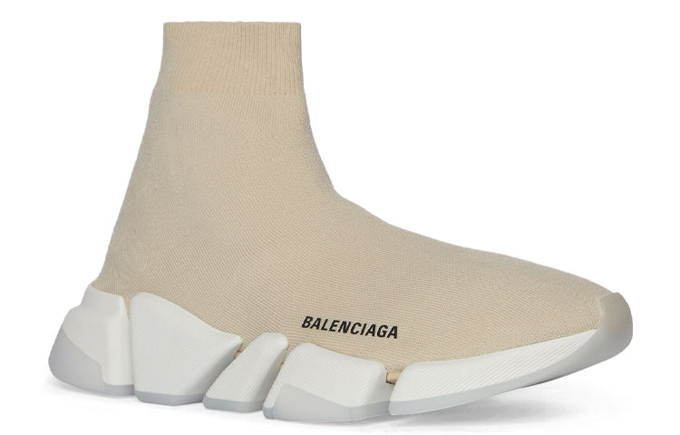 (WMNS) Balenciaga Speed 2.0 Trainers 'Rib-Knit Light Beige' 654045W2DI29195