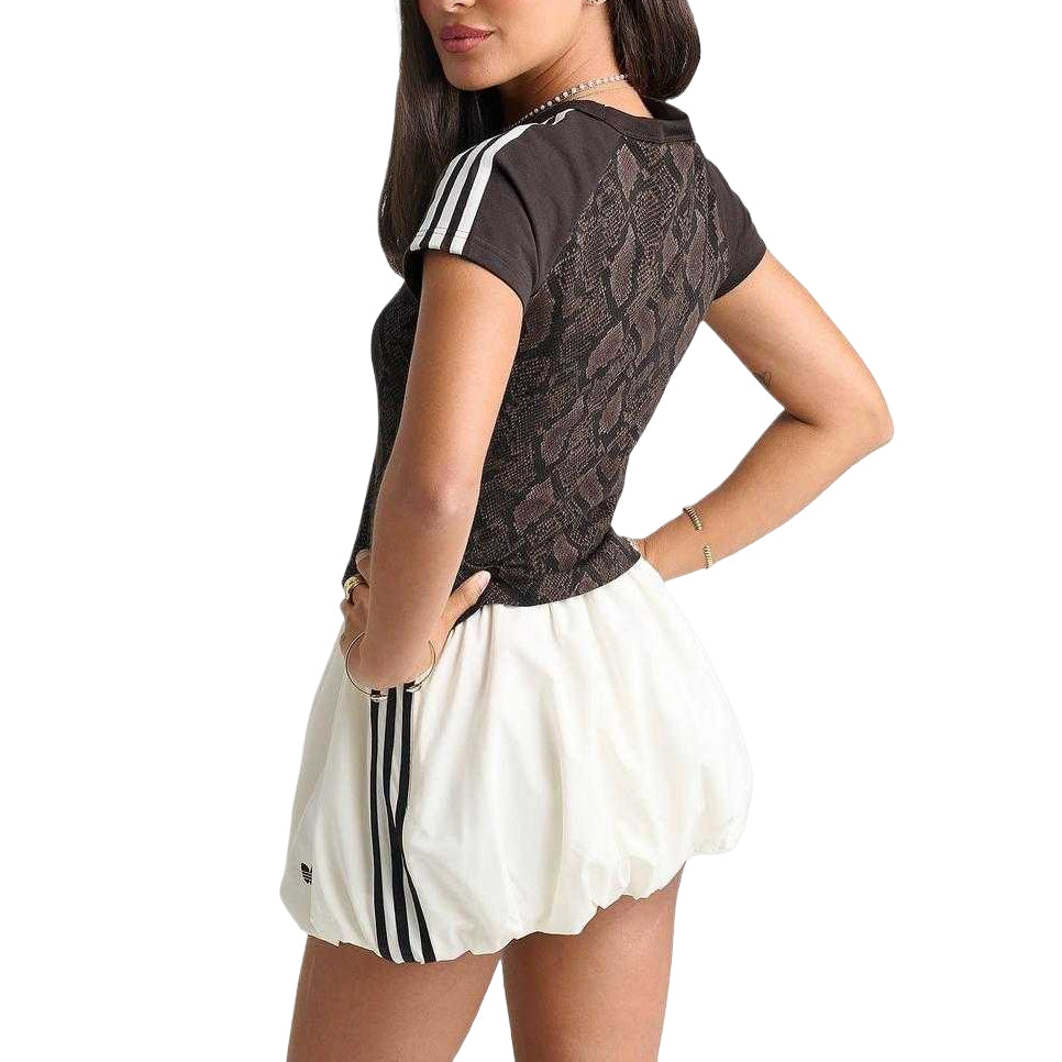 (WMNS) adidas Snake Print Cali T-Shirt Asia Sizing 'Earth Strata Aurora Coffee' KX1889