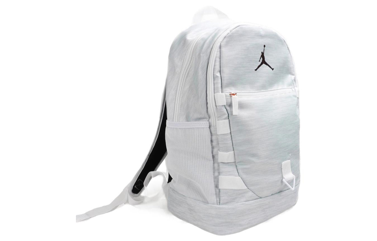 Jordan Athletic Large Capacity Zipper Laptop Bag Schoolbag Backpack Large Unisex White Grey FB1766-106