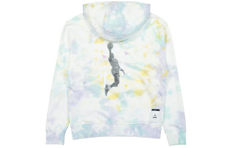 Men's Air Jordan Sport DNA Kangaroo Pocket Tie Dye Logo Yellow Green DM1410-530