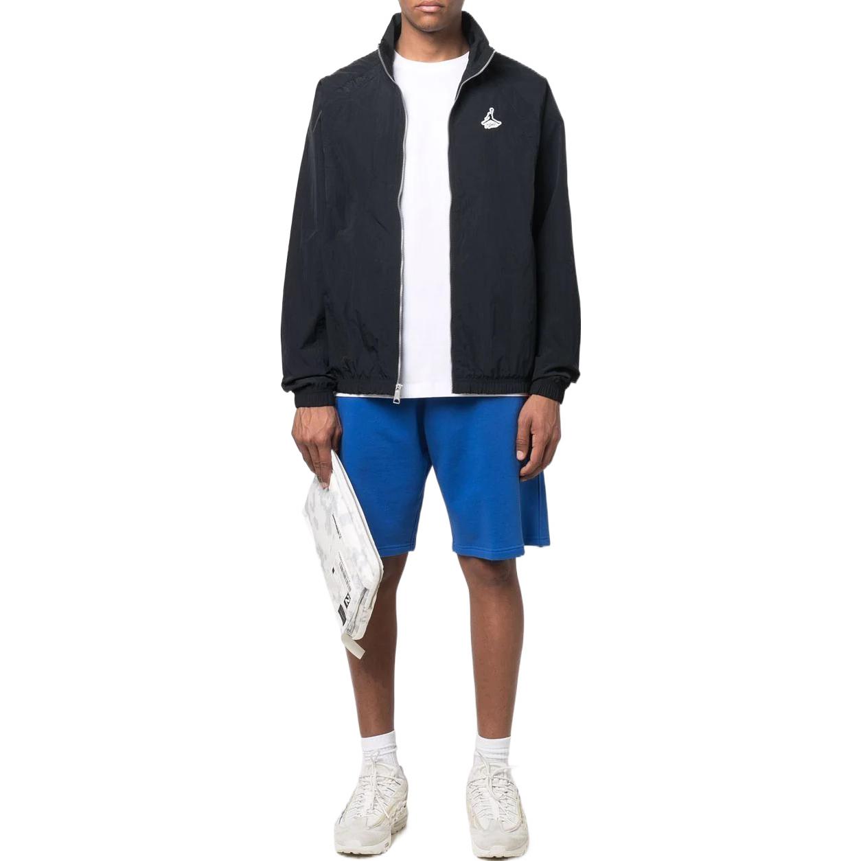 Air Jordan Metallic Zipper Sports Jacket Men's Black DH9037-010