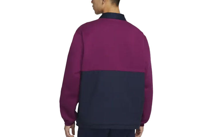 Nike Colorblock Fleece polo Couple Style Purple DJ6082-610