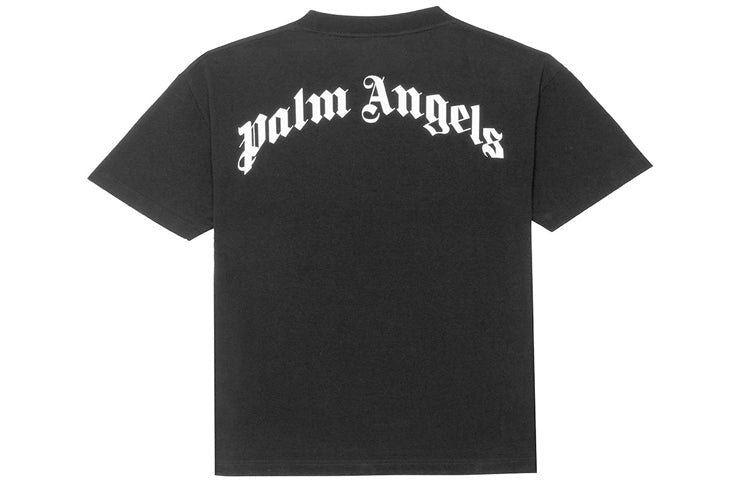 تيشيرت مطبوع برقبة دائرية من Palm Angels باللون الأسود PMAA001E20JER0131055