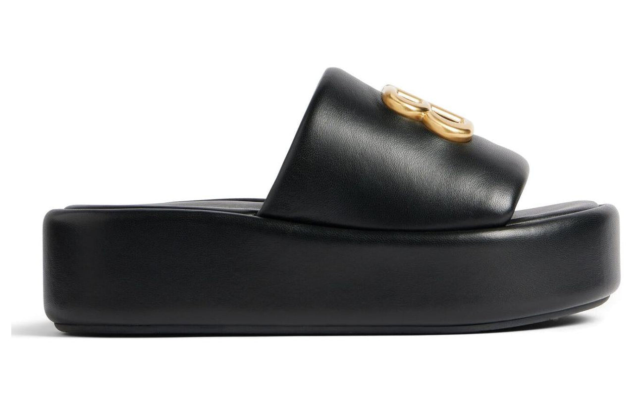 (WMNS) Balenciaga Rise Sandals 'Black Shiny Nappa Lambskin' 788494WB7E11080