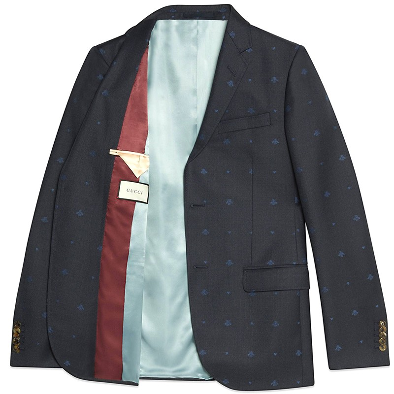 Gucci Bees And Hearts Monaco Suit 'Grey Blue' 554100-Z559J-4265