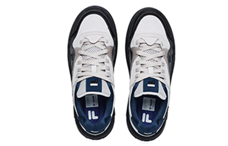 (WMNS) FILA FUSION Bank Skate Shoes 'Black White Navy' T12W232202FWP