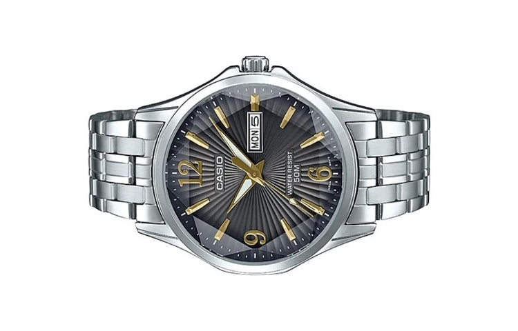 Casio Standard Analog Watch 'Silver Grey Gold' MTP-E120DY-1A2021