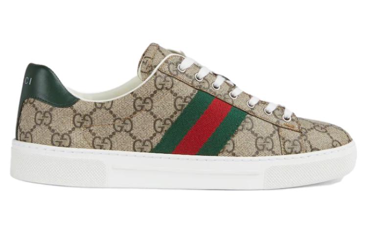 (WMNS) Gucci Ace Sneaker With Web 'Beige Ebony GG Supreme' 760774-FACMZ-9746