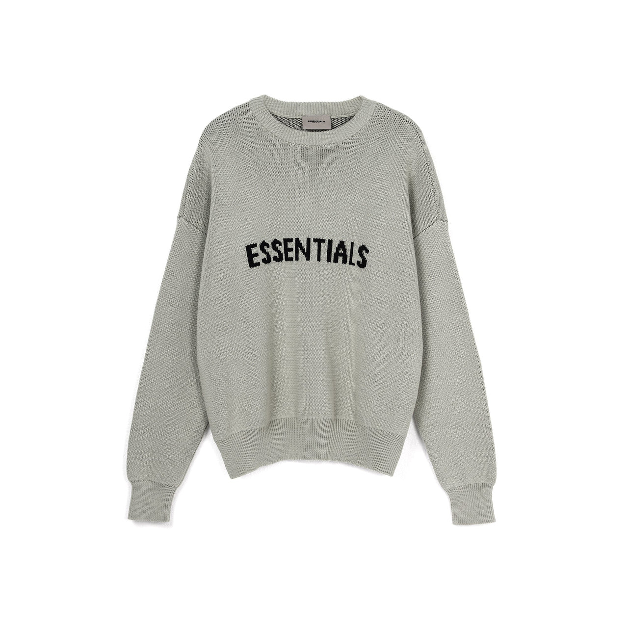 بلوفر محبوك من Fear of God Essentials خريف وشتاء 2021، لون أخضر، خرساني، FOG-FW21-108