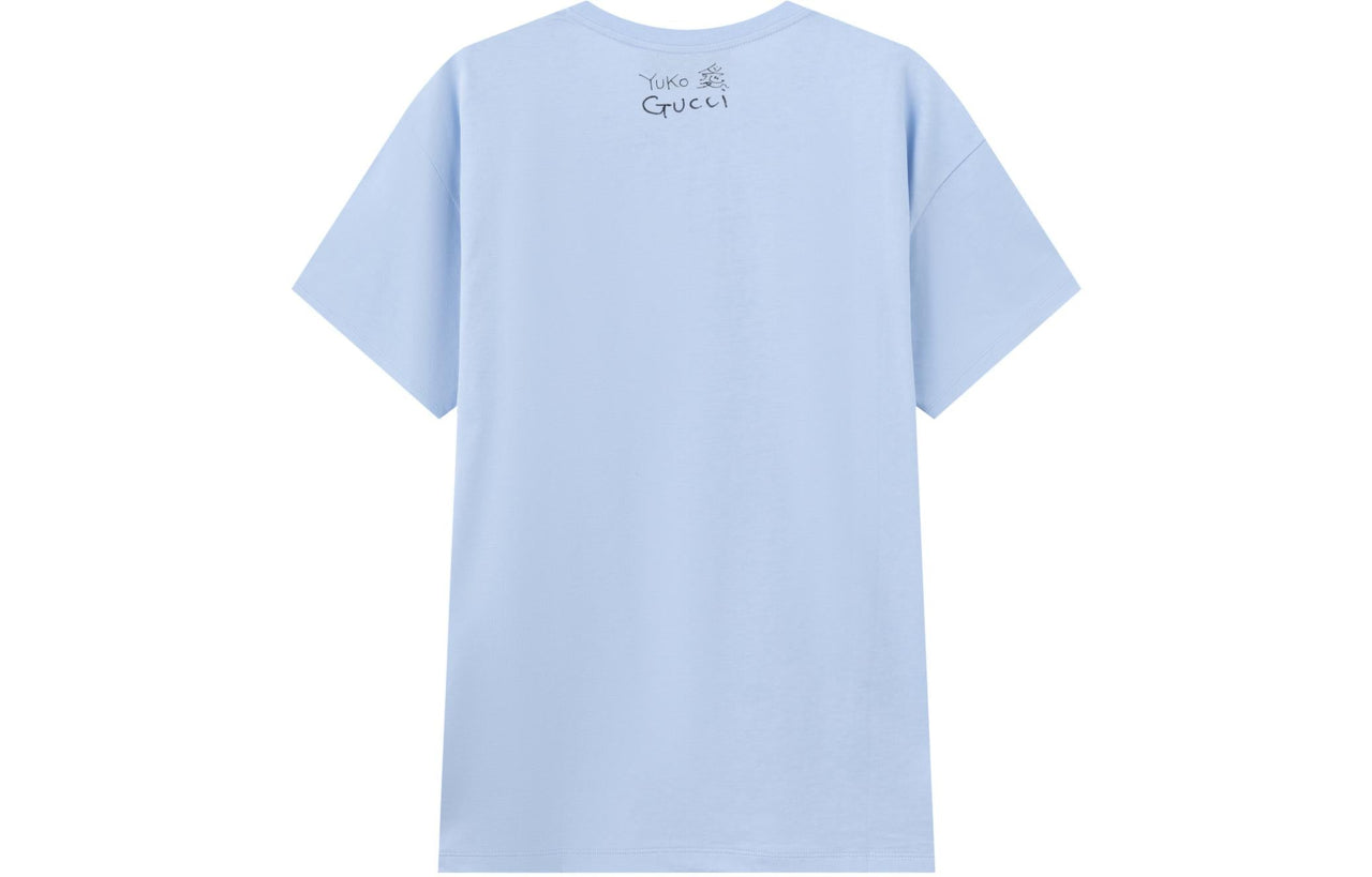 Gucci x HIGUCHI YUKO Short Sleeve T-Shirt 'Blue' 548334-XJDTM-4826