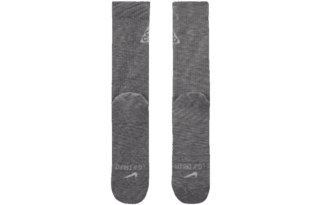 جوارب رياضية كاجوال قابلة للتنفس بشعار Nike SS22 ACG بلون سادة، زوج واحد، رمادي DA2599-065