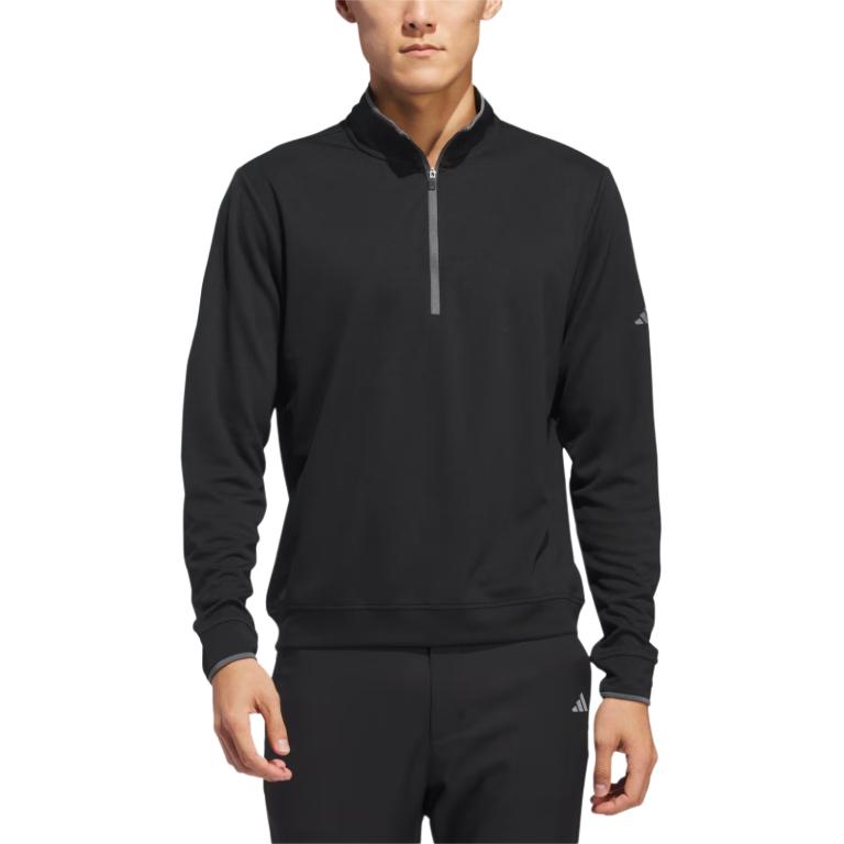 adidas Lightweight Half-Zip Top Asia Sizing 'Black' IS7134