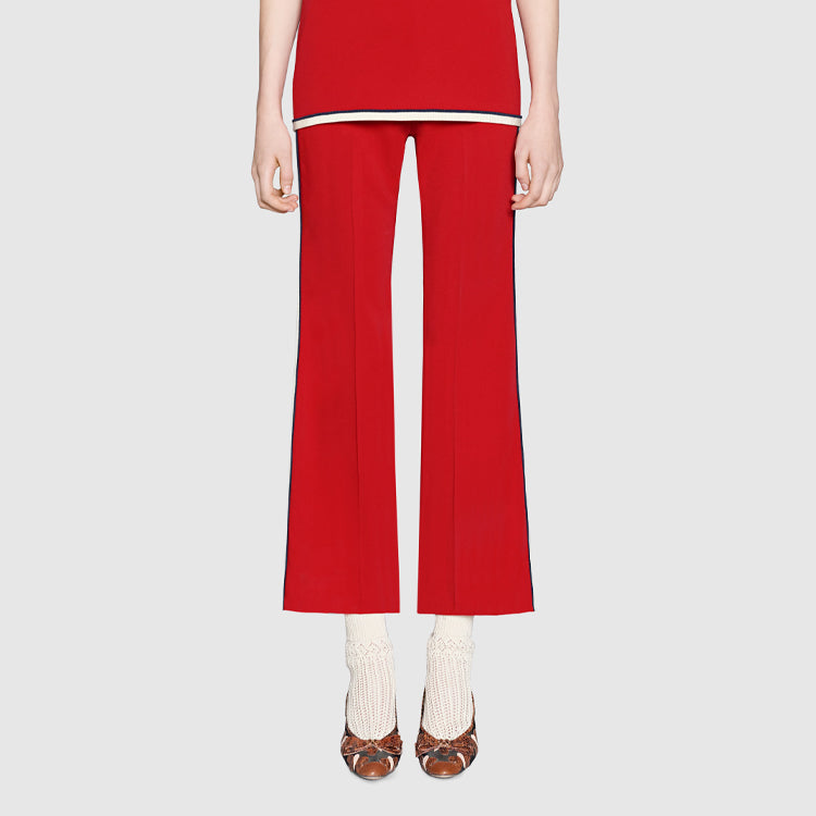 (WMNS) Gucci Rayon Slim Fit Casual Pants For Red 524709-ZKR01-6087