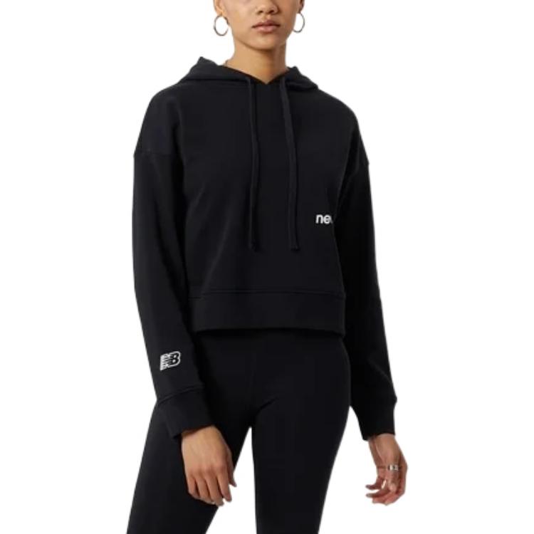(WMNS) New Balance Essentials Hoodie 'Black' WT23512-BK