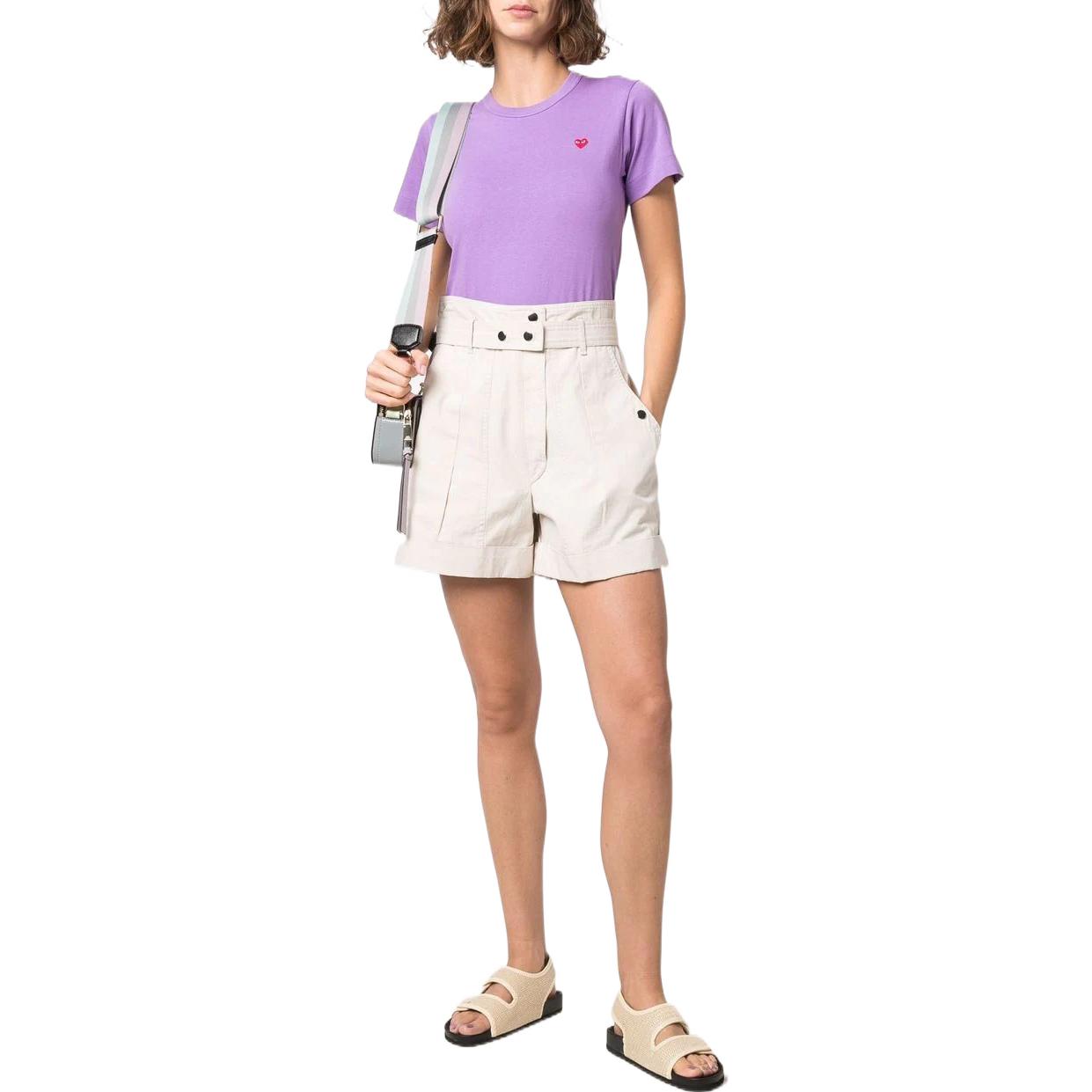 (WMNS) COMME des GARCONS PLAY Basic Small Emblem T-Shirt 'Purple' P1T313-4