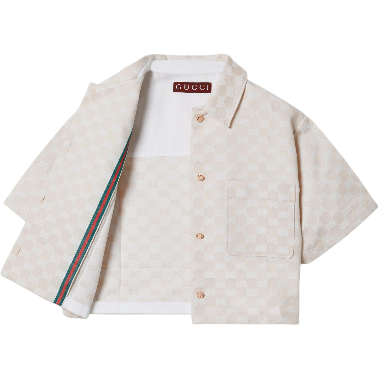(WMNS) Gucci GG Cotton Gabardine Shirt 'Light Beige' 784901-ZAQUK-2312