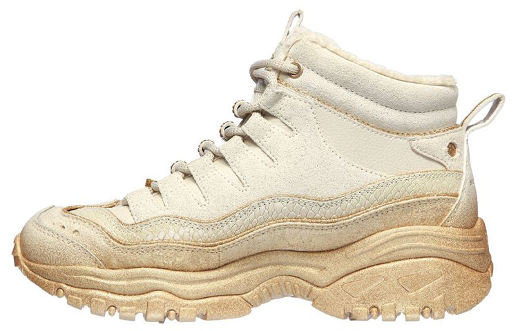(WMNS) Skechers Energy High-Top Running Shoes Gold 149484-NTGD