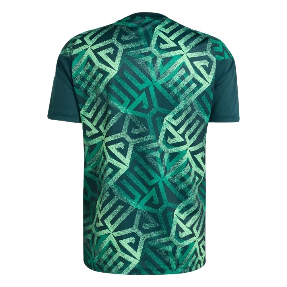 adidas Mexico 26 Home Pre Match Jersey Asia Sizing 'Aurora Ivy' JY5485
