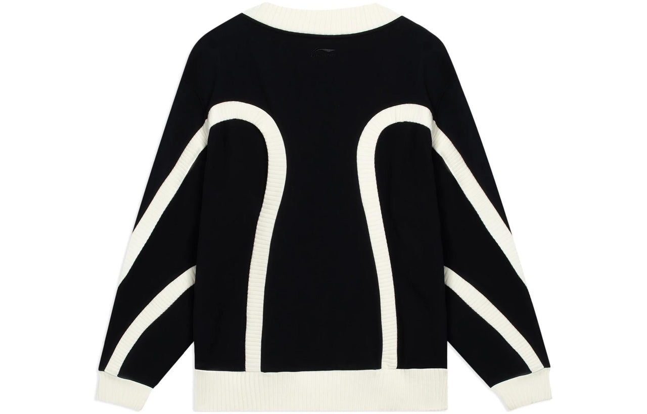 Li-Ning Counterflow Embroidered Logo Sweater 'Black White' AWDSI85-2