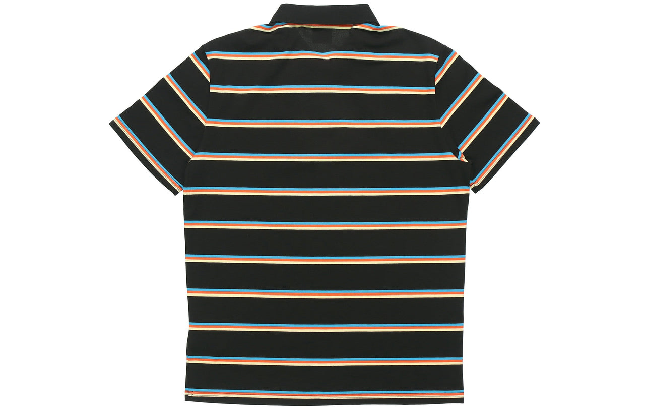 PUMA Downtown Stripe Polo Tee Shirt 'Black' 599781-01