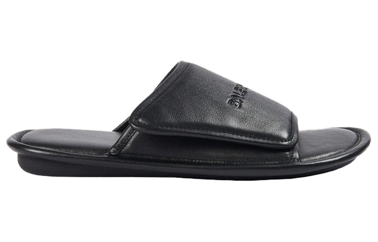 Balenciaga Home Small Cowhide Black Slippers 615770WBAT11169