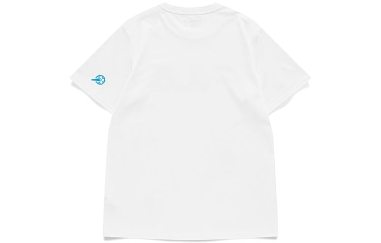 Men's FILA FUSION Logo Printing Sports Short Sleeve White T11M133105F-WT