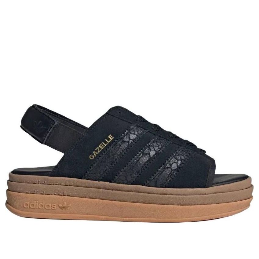 (WMNS) adidas Gazelle Bold Sandals 'Core Black Snakeskin' HQ4688