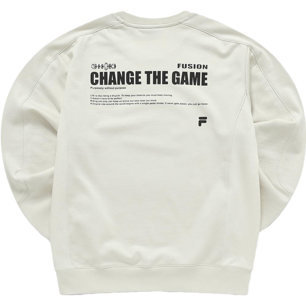FILA FUSION Letter Printed Sweatshirt 'Grey Black' T11M341204F-GY