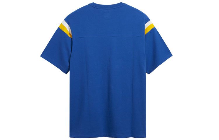 Men's Levis Peanuts Crossover Sports Round Neck Printing Short Sleeve Blue 23895-0005