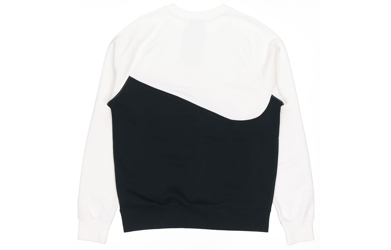 Nike Sportswear Swoosh Casual Round Neck Pullover Sports Black White CZ4922-010