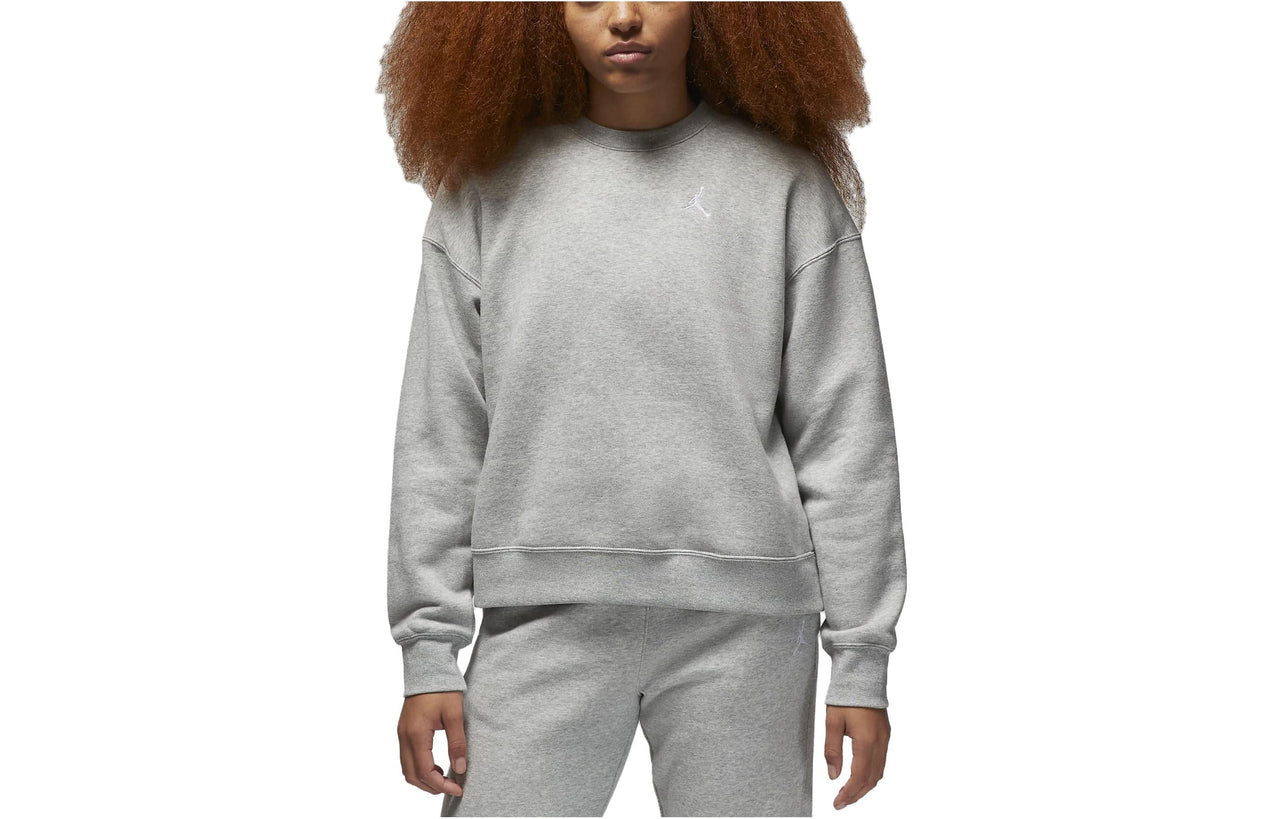 (WMNS) Air Jordan Brooklyn Fleece Crewneck Sweatshirt Asia Sizing 'Dark Grey' FN4492-063