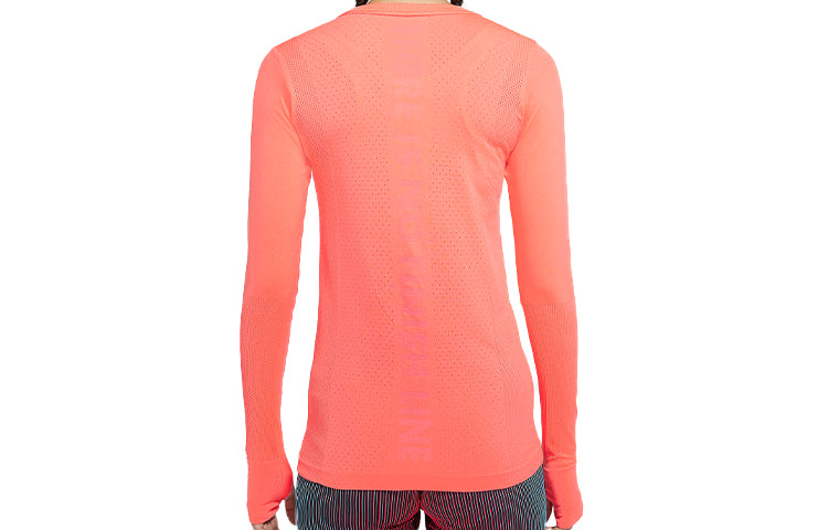 (WMNS) Nike Infinite Long Sleeves logo Running Bright Orange Tops CU3123-854