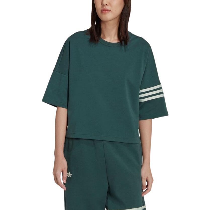 (WMNS) adidas Adicolor Neuclassics T-Shirt Asia Sizing 'Green' HS6774