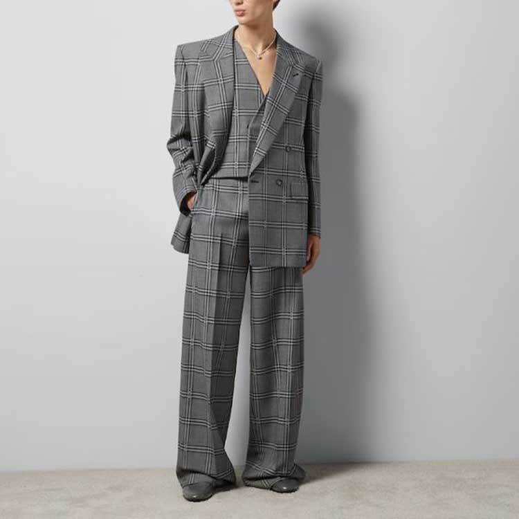 Gucci Horsebit Check Wool Tailored Pant 'Grey Black' 680704-ZAOPD-1016