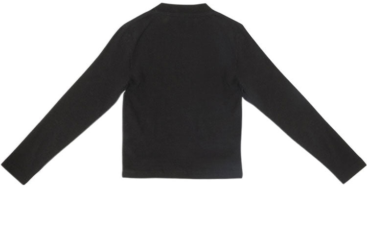 Balenciaga Fashion Institute Long Sleeve T-shirt Medium Fit 'Black' 698124TMVH51073