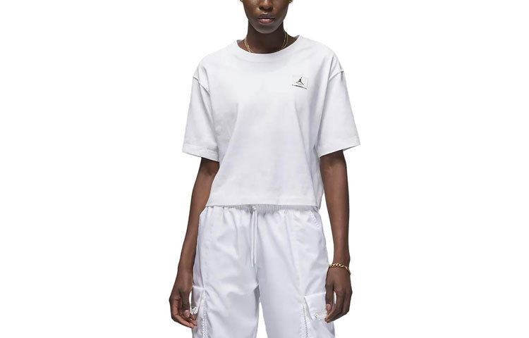 (WMNS) Air Jordan Essentials Boxy T-Shirt 'White' DO5038-100