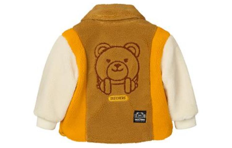 (GS) Skechers Contrast Patchwork Knitted Fleece Set 'Tan' L421B046