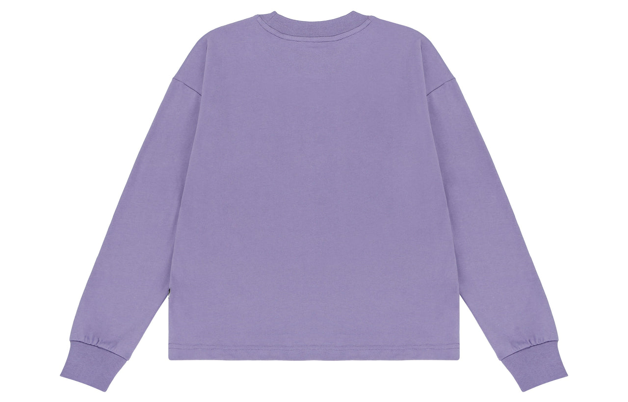 (WMNS) New Balance Logo Long Sleeve Sweatshirt Asia Sizing 'Light Purple' WT23558-MCY