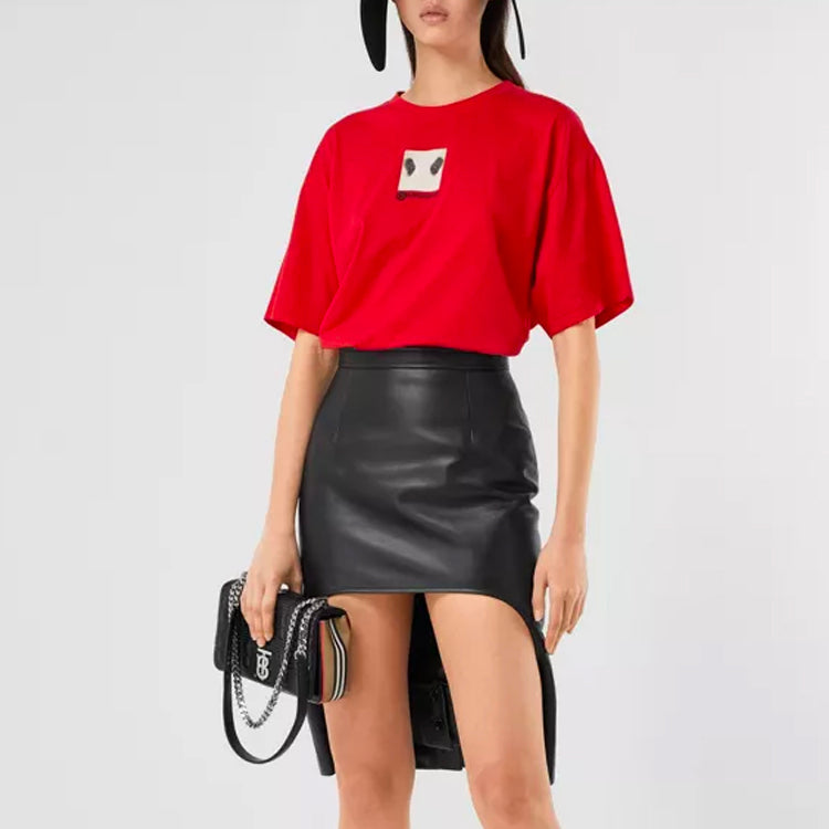 Burberry Oversized Panda Eye Cotton Short Sleeve Red 8032114-A1460