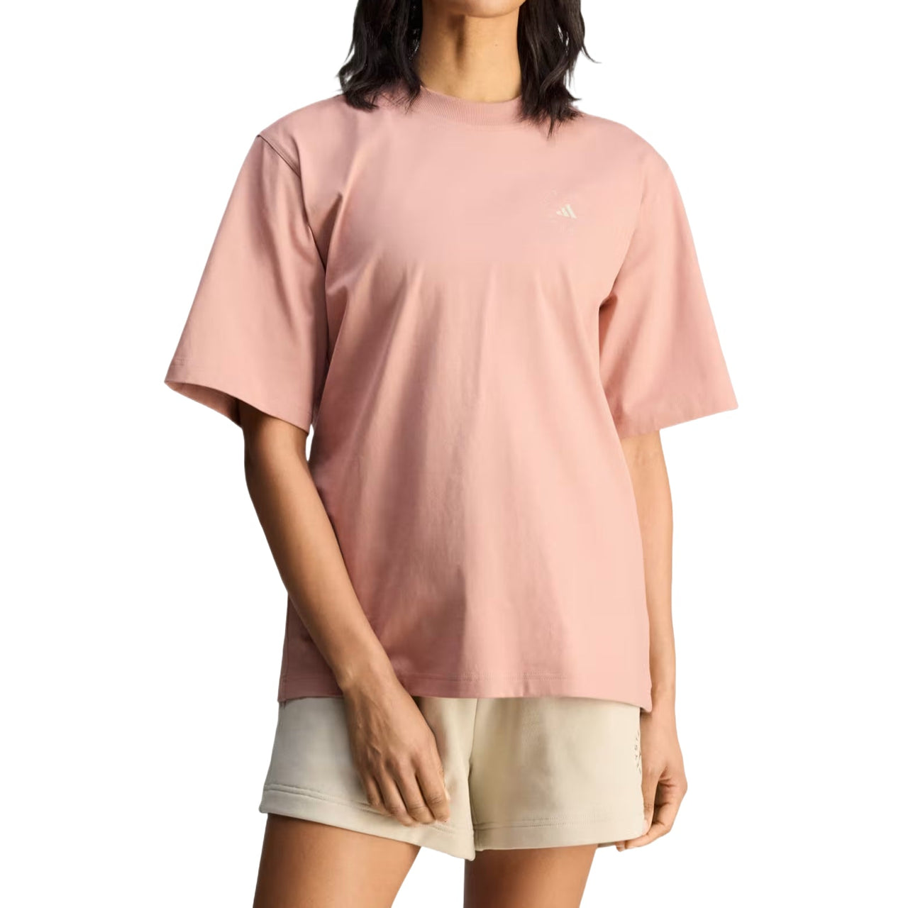 (WMNS) adidas x Stella McCartney Loose T-Shirt Asia Sizing 'Brown Mauve' JZ0696