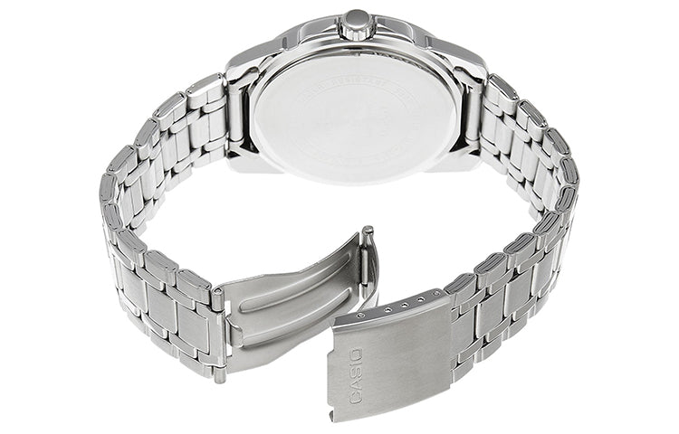 CASIO Stainless Steel Strap Quartz Waterproof Black Dial Mens Black Analog MTP-1314D-1A