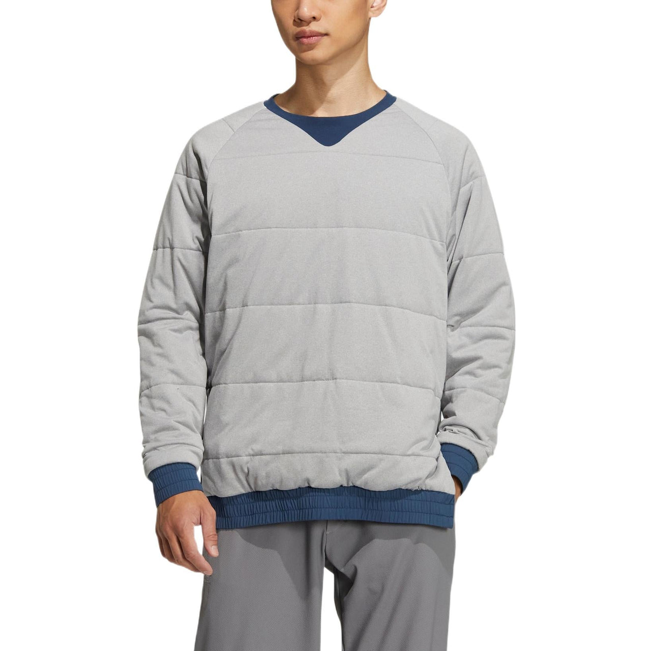 adidas Splicing Round Neck Pullover Brand Sports Jacket Men's Navy Blue HG3259
